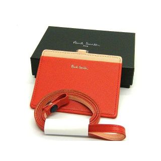 ポールスミス(Paul Smith)の新品箱付◆ポールスミス◆ IDケース/ パスケース/ネックストラップ◆オレンジ(パスケース/IDカードホルダー)