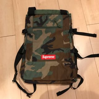 supreme tote back pack woodland camo bag