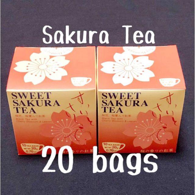 SAKURA 紅茶 スイートサクラティー ティーバッグ 2箱 20個 KALDI 食品/飲料/酒の飲料(茶)の商品写真