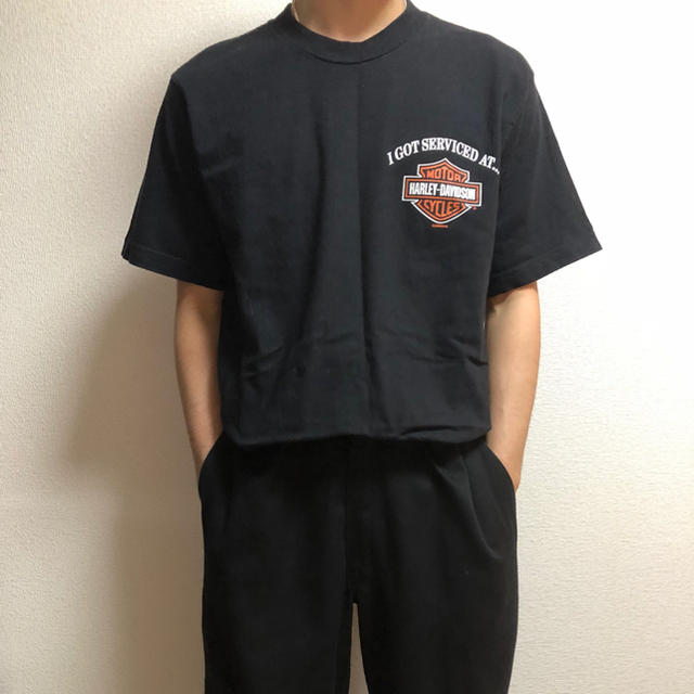 Harley Davidson - 90s Harley Davidson Tシャツ 黒 L バックプリント 