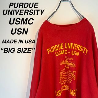 【アメリカ製 90s】USMC×USN×PURDUE-U ロングスリーブT(Tシャツ/カットソー(七分/長袖))