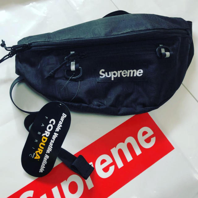 【送料込】Supreme waist bag 2019FW ブラックカラー