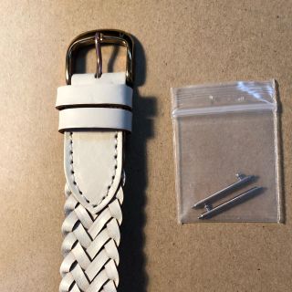 ノット(KNOT)の【リリ様専用】knot ベルト 栃木レザー NATO メッシュ ホワイト(腕時計)