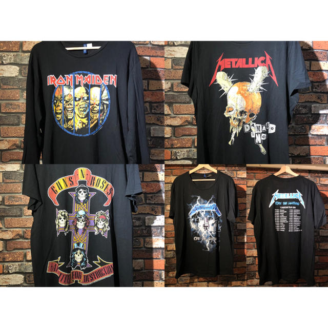 H&M(エイチアンドエム)のH&M ROCK BAND tee ロック バンド Tシャツ 4点セット メンズのトップス(Tシャツ/カットソー(半袖/袖なし))の商品写真