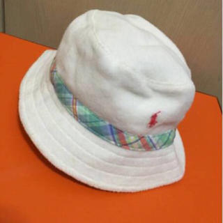 ポロラルフローレン(POLO RALPH LAUREN)の女の子48ラルフローレンの白×チェックのお帽子 (帽子)