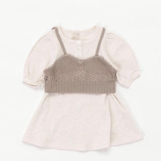 プティマイン(petit main)の新品♡人気完売 ビスチェ付きワンピース(ワンピース)