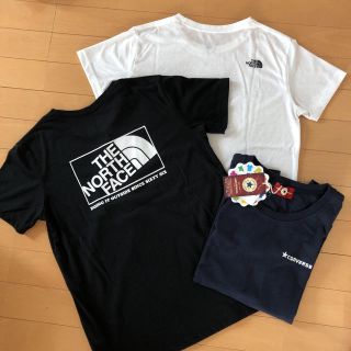 ザノースフェイス(THE NORTH FACE)のノースフェイスTシャツ 白/黒セット＆コンバースTシャツ(Tシャツ(半袖/袖なし))