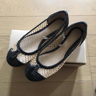 ザラ(ZARA)の美品  ZARA フラットシューズ ラフィア(バレエシューズ)