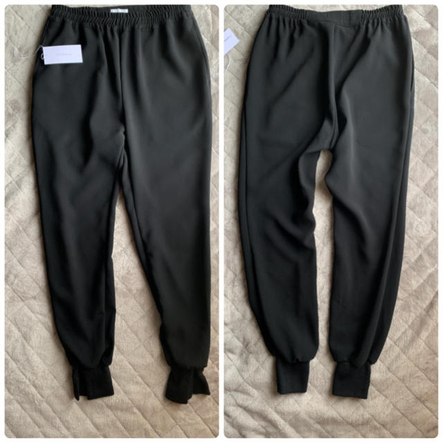 L'Appartement DEUXIEME CLASSE(アパルトモンドゥーズィエムクラス)のCOL PIERROT Rib pants コルピエロ 黒 36 アパルトモン  レディースのパンツ(カジュアルパンツ)の商品写真