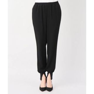 アパルトモンドゥーズィエムクラス(L'Appartement DEUXIEME CLASSE)のCOL PIERROT Rib pants コルピエロ 黒 36 アパルトモン (カジュアルパンツ)