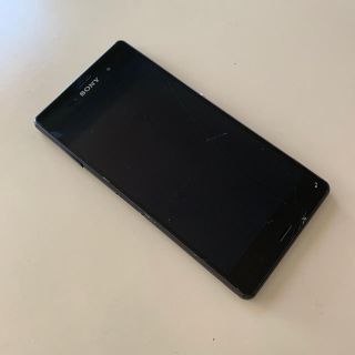 ソニー(SONY)のXperia SOL26 ブラック ジャンク品 画面割れ(スマートフォン本体)