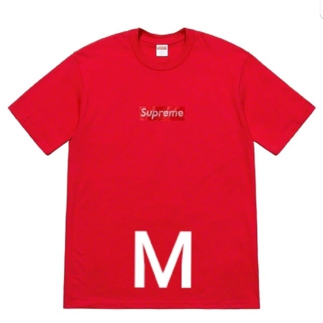 品揃え豊富で - Supreme M赤 Tee Logo Box Supreme/Swarovski Tシャツ/カットソー(半袖/袖なし)