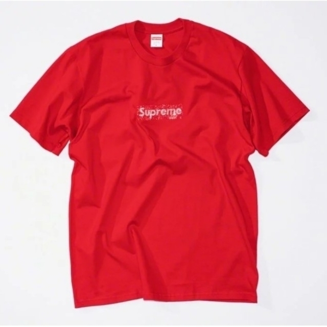 Supreme(シュプリーム)のM赤 Supreme/Swarovski Box Logo Tee メンズのトップス(Tシャツ/カットソー(半袖/袖なし))の商品写真