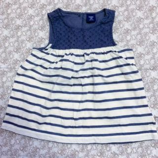 ベビーギャップ(babyGAP)のbabygap 刺繍ボーダー柄チュニック 3歳(Tシャツ/カットソー)