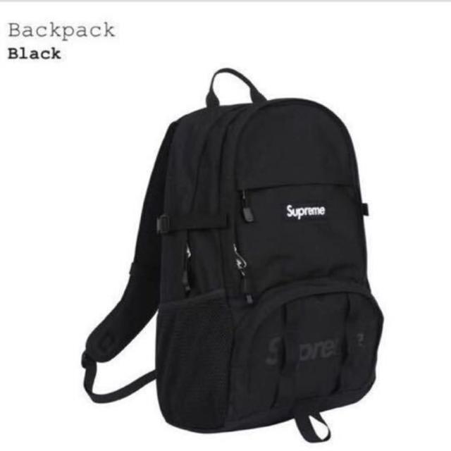 新品未開封 2015SS Supreme Backpack Black 黒