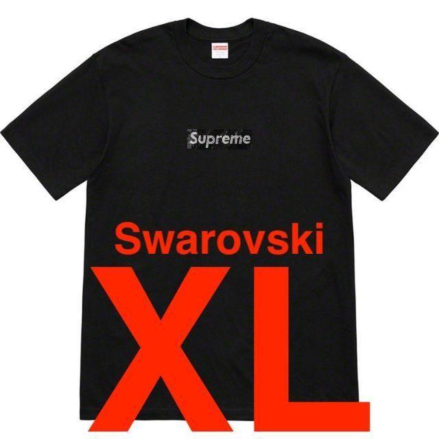 Supreme(シュプリーム)のXL Supreme Swarovski Box Logo Tee Black  メンズのトップス(Tシャツ/カットソー(半袖/袖なし))の商品写真