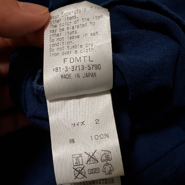 FUNDAMENTAL AGREEMENT LUXURY(ファンダメンタルアグリーメントラグジュアリー)のアキーートさん専用。　FDMTL インディゴ　INDIGO　刺し子　 メンズのトップス(Tシャツ/カットソー(半袖/袖なし))の商品写真