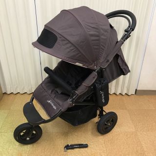 エアバギー(AIRBUGGY)の★綺麗★エアバギーココ ブレーキモデル レインカバー エアポンプ付き ブラウン♪(ベビーカー/バギー)