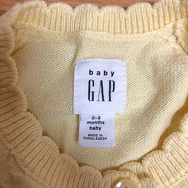 babyGAP(ベビーギャップ)のbabyギャップ カーディガン 0-3m キッズ/ベビー/マタニティのベビー服(~85cm)(カーディガン/ボレロ)の商品写真