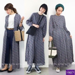 ビューティアンドユースユナイテッドアローズ(BEAUTY&YOUTH UNITED ARROWS)の リバティプリント バックリボンワンピース 2WAY　ビューティ&ユース(ロングワンピース/マキシワンピース)