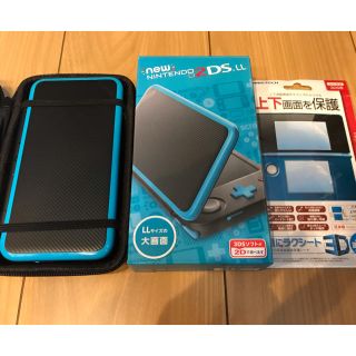 ニンテンドー2DS(ニンテンドー2DS)のpink様専用任天堂2DSLL ブラック×ターコイズ (携帯用ゲーム機本体)