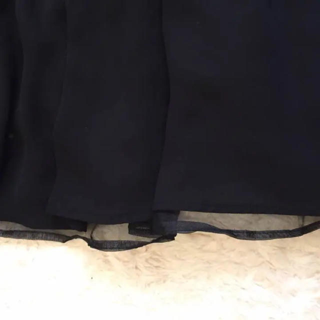 heather(ヘザー)のブラック シフォンスカート レディースのスカート(ミニスカート)の商品写真