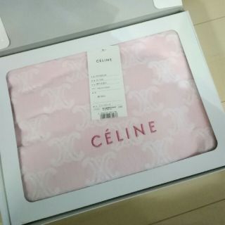 セリーヌ(celine)のセリーヌ CELINE 綿 ひざ掛け ピンク おくるみ ブランケット(おくるみ/ブランケット)