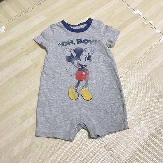 ベビーギャップ(babyGAP)の【同梱で150円】baby gap ミッキー 半袖 ロンパース 60 70(ロンパース)