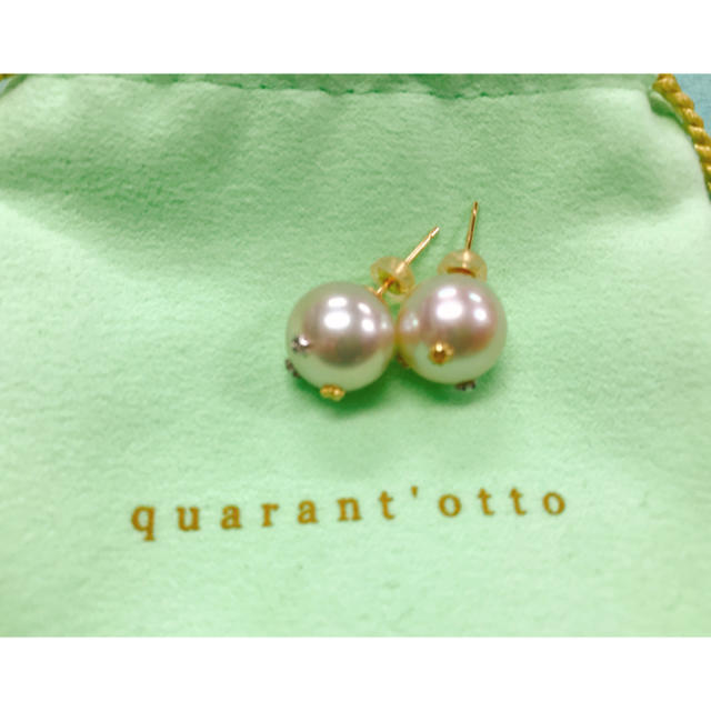 レディースquarant'otto クアラントット　タヒチパール　ピアス