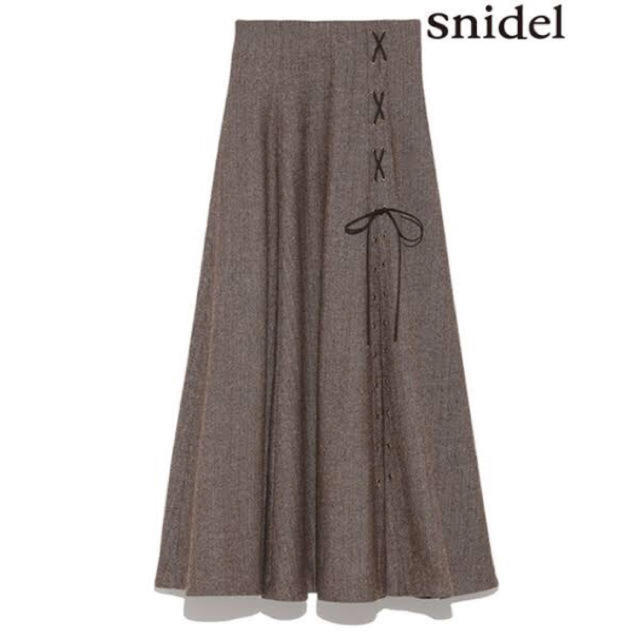 snidel 新品 チェックスリットロングスカート