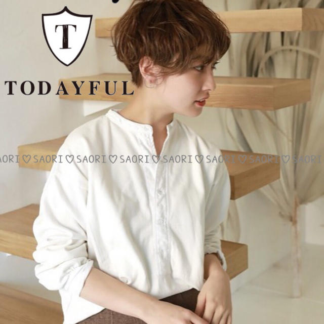 TODAYFUL(トゥデイフル)のTODAYFUL【美品】Vintage Henlyneck Tops レディースのトップス(シャツ/ブラウス(長袖/七分))の商品写真