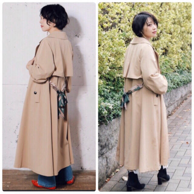 LADY MADE(レディメイド)のLADYMADE 大人気完売品 スカーフベルトトレンチコート レディースのジャケット/アウター(トレンチコート)の商品写真