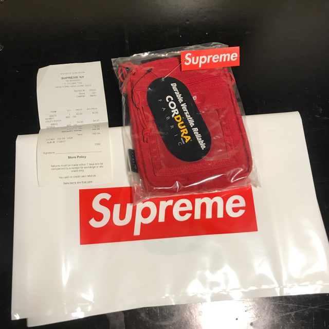 19ss Supreme Utility Pouch 赤 シュプリーム ポーチ