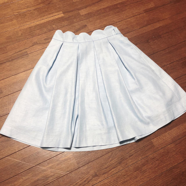ウエストスカラップ スカート レディースのスカート(ひざ丈スカート)の商品写真