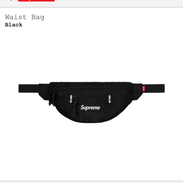 Supreme(シュプリーム)のsupreme ウエスト バッグ 黒 メンズのバッグ(ウエストポーチ)の商品写真
