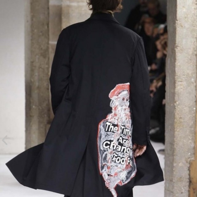 [値下げしました]yohjiyamamoto 17aw 抜染刺繍コート サイズ3