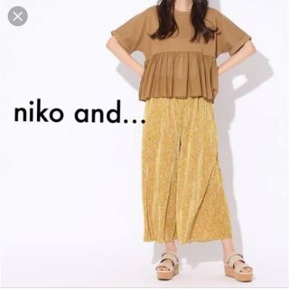 ニコアンド(niko and...)のニコアンド  ハナガラ プリーツ ガウチョ(カジュアルパンツ)