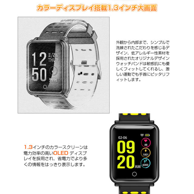 スマートウォッチ DIGGRO N88 オレンジ メンズの時計(腕時計(デジタル))の商品写真