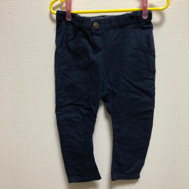 ZARA KIDS(ザラキッズ)の値下げ　Zara baby Boy紺パンツ 綿生地 キッズ/ベビー/マタニティのキッズ服男の子用(90cm~)(パンツ/スパッツ)の商品写真