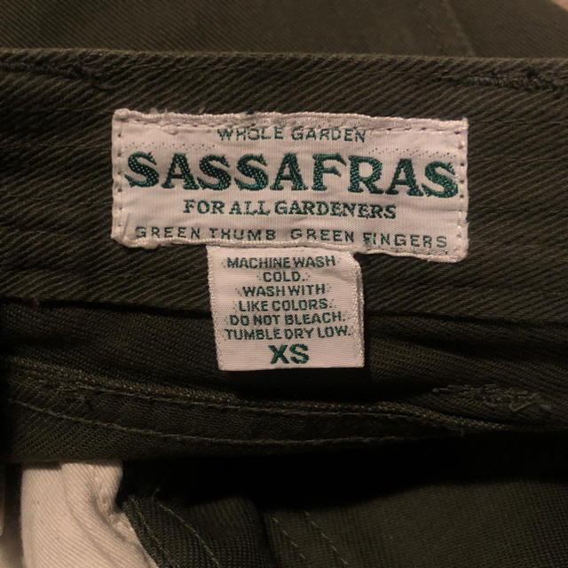 SASSAFRAS(ササフラス)のSASSAFRAS/FALLLEAFSPRAYERPANTS/OLIVE/XS メンズのパンツ(ワークパンツ/カーゴパンツ)の商品写真