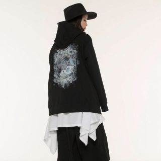 ヨウジヤマモト(Yohji Yamamoto)のGround Y（グラウンドワイ）グラフィック前空きフーディー“六道”パーカー(パーカー)