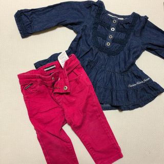 トミーヒルフィガー(TOMMY HILFIGER)のトミー & CK ☆ ブラウス ジーンズ スキニー 12m(シャツ/カットソー)