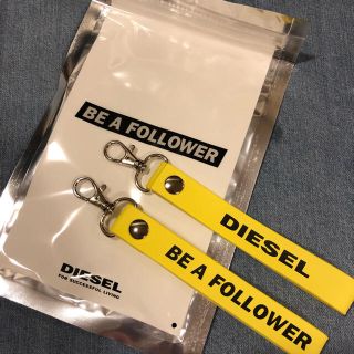 ディーゼル(DIESEL)のDIESEL  ディーゼル ノベルティグッズ ストラップ2本 限定 蛍光 黄色(ノベルティグッズ)