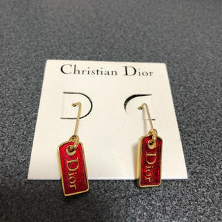 クリスチャンディオール(Christian Dior)のディオール ピアス 赤(ピアス)