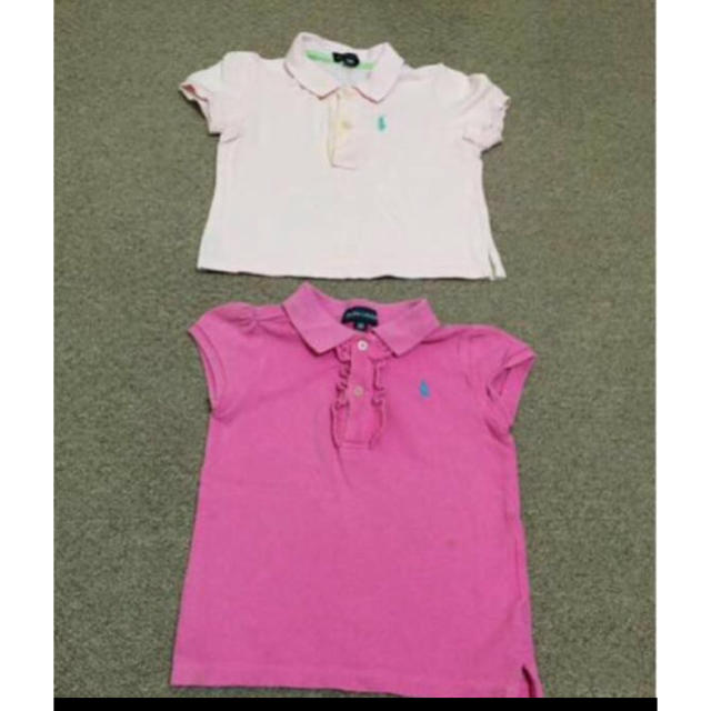 POLO RALPH LAUREN(ポロラルフローレン)の女の子90/100ラルフローレンの夏物カットソー2点  キッズ/ベビー/マタニティのキッズ服女の子用(90cm~)(Tシャツ/カットソー)の商品写真