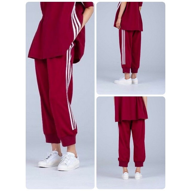 Y-3(ワイスリー)の新品・Y-3 W 3 STP TRACK PANT Y-3 パンツ バーガンディ レディースのパンツ(サルエルパンツ)の商品写真