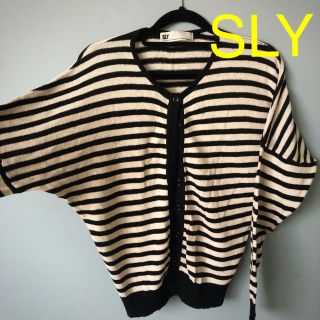 スライ(SLY)のSLY ボーダー カーディガン(カーディガン)