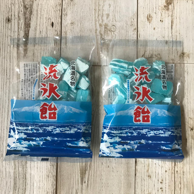 ♡北海道♡網走名物♡流氷飴♡2袋セット♡お土産♡飴♡あめ♡アメ♡ 食品/飲料/酒の食品(菓子/デザート)の商品写真