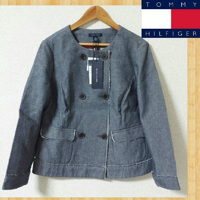 TOMMY HILFIGER(トミーヒルフィガー)の購入28000円 TOMMY HILFIGER トミー ノーカラージャケット レディースのジャケット/アウター(ノーカラージャケット)の商品写真