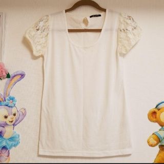 イング(INGNI)のINGNI☆Tシャツ/トップス/袖レース/M(カットソー(半袖/袖なし))